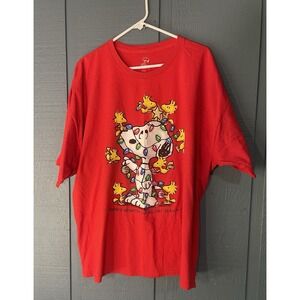 Peanuts Snoopy  Christmas Holiday T-Shirt Size XXXL Vintage
